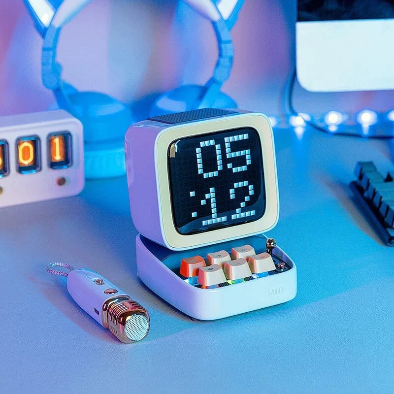 Portable Bluetooth Speaker Retro Pixel Console Design 8-Hour Playtime