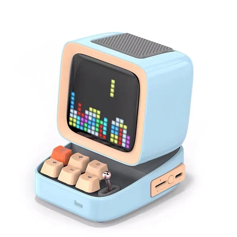 Portable Bluetooth Speaker Retro Pixel Console Design 8-Hour Playtime