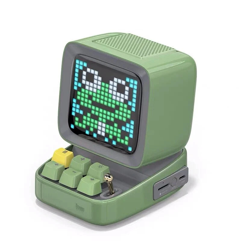 Portable Bluetooth Speaker Retro Pixel Console Design 8-Hour Playtime