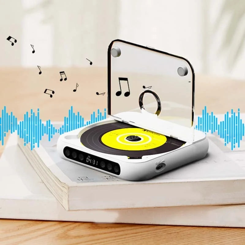 Portable CD Player Bluetooth Hi-Fi Sound 6-Hour Battery