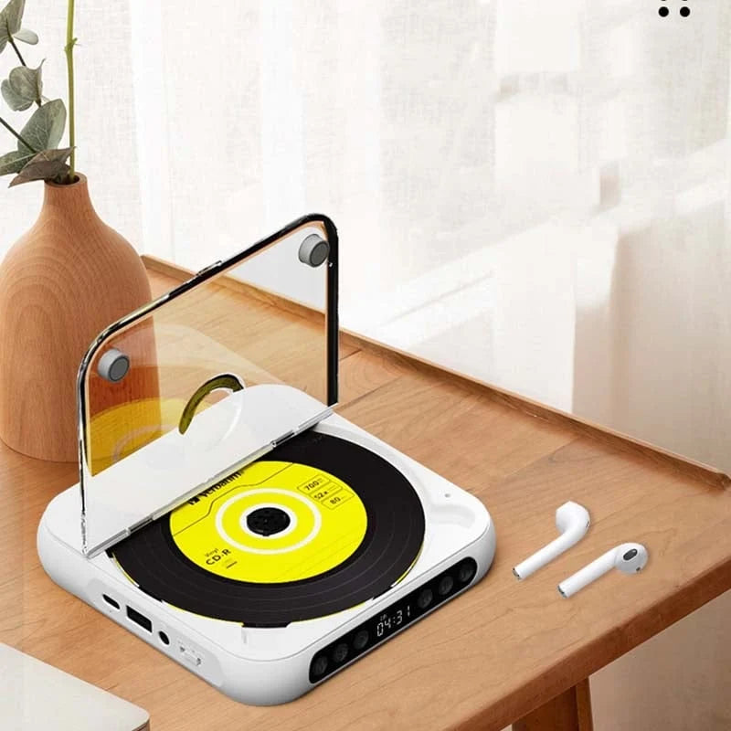 Portable CD Player Bluetooth Hi-Fi Sound 6-Hour Battery