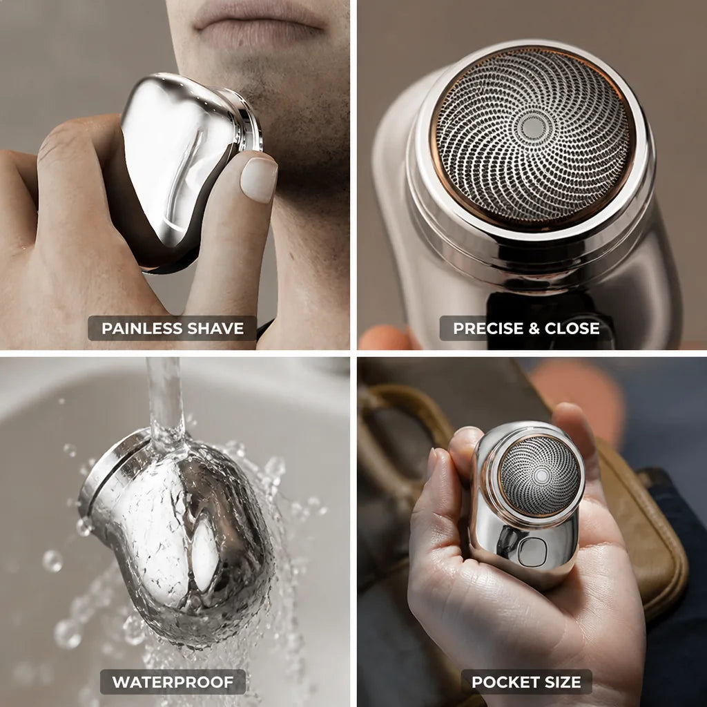 Portable Electric Shaver USB Rechargeable Stainless Steel Blades