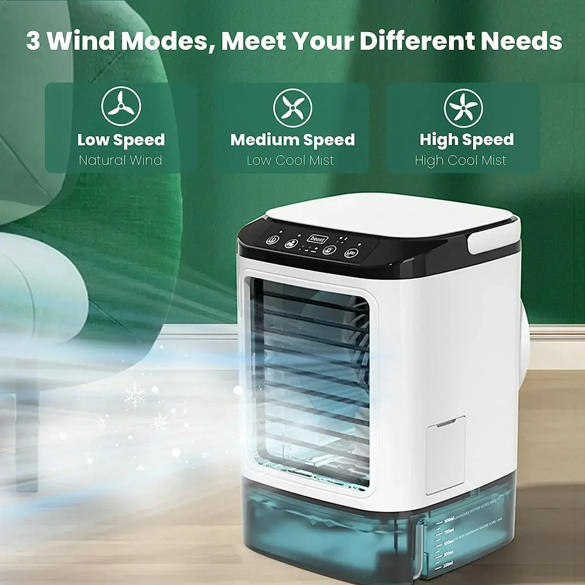 Portable Evaporative Cooler Ultrasonic Mist USB Powered Quiet