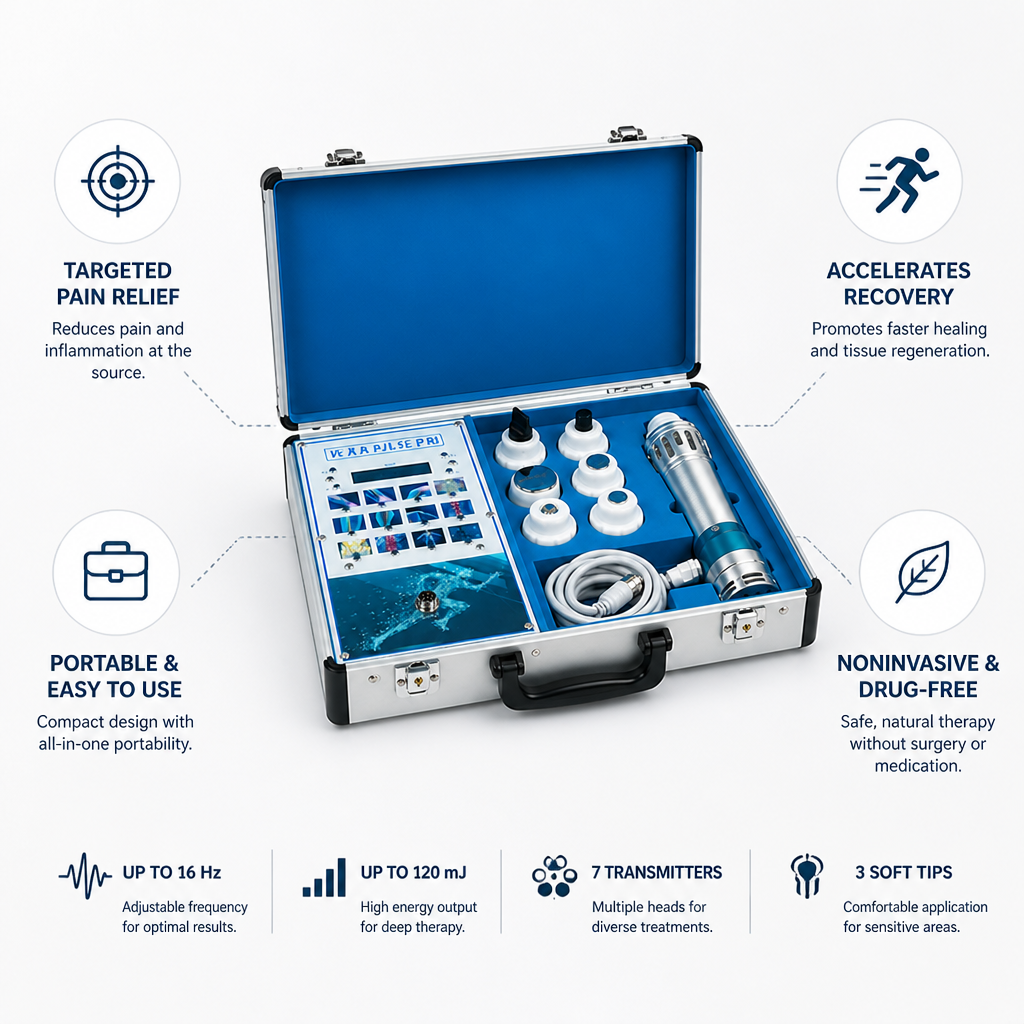 Portable Multi-Head Shockwave Therapy Device