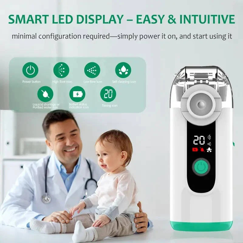 Portable Nebulizer Ultrafine Mist USB Rechargeable & Whisper-Quiet