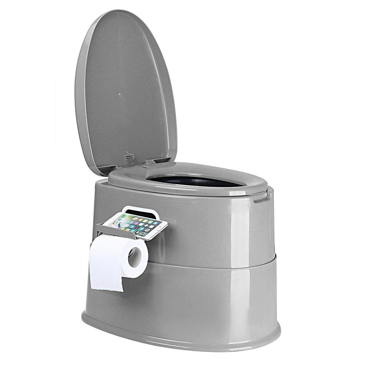 Portable Toilet Odor-Sealing Lid Bag-Compatible Design