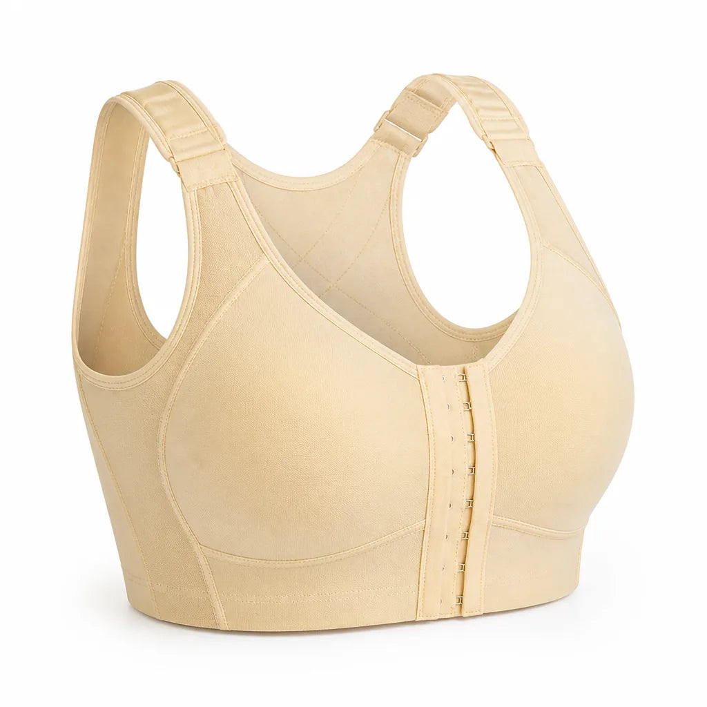 Posture Correction Bra Cross-Back Support & Adjustable Front Hook