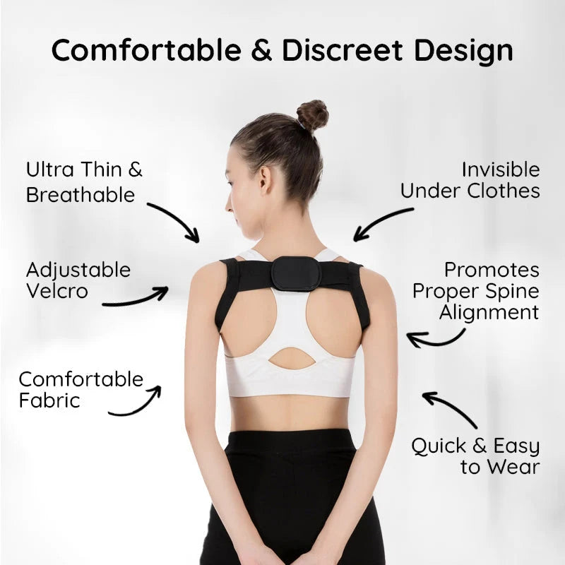 Posture Corrector Adjustable Breathable Back & Shoulder Support