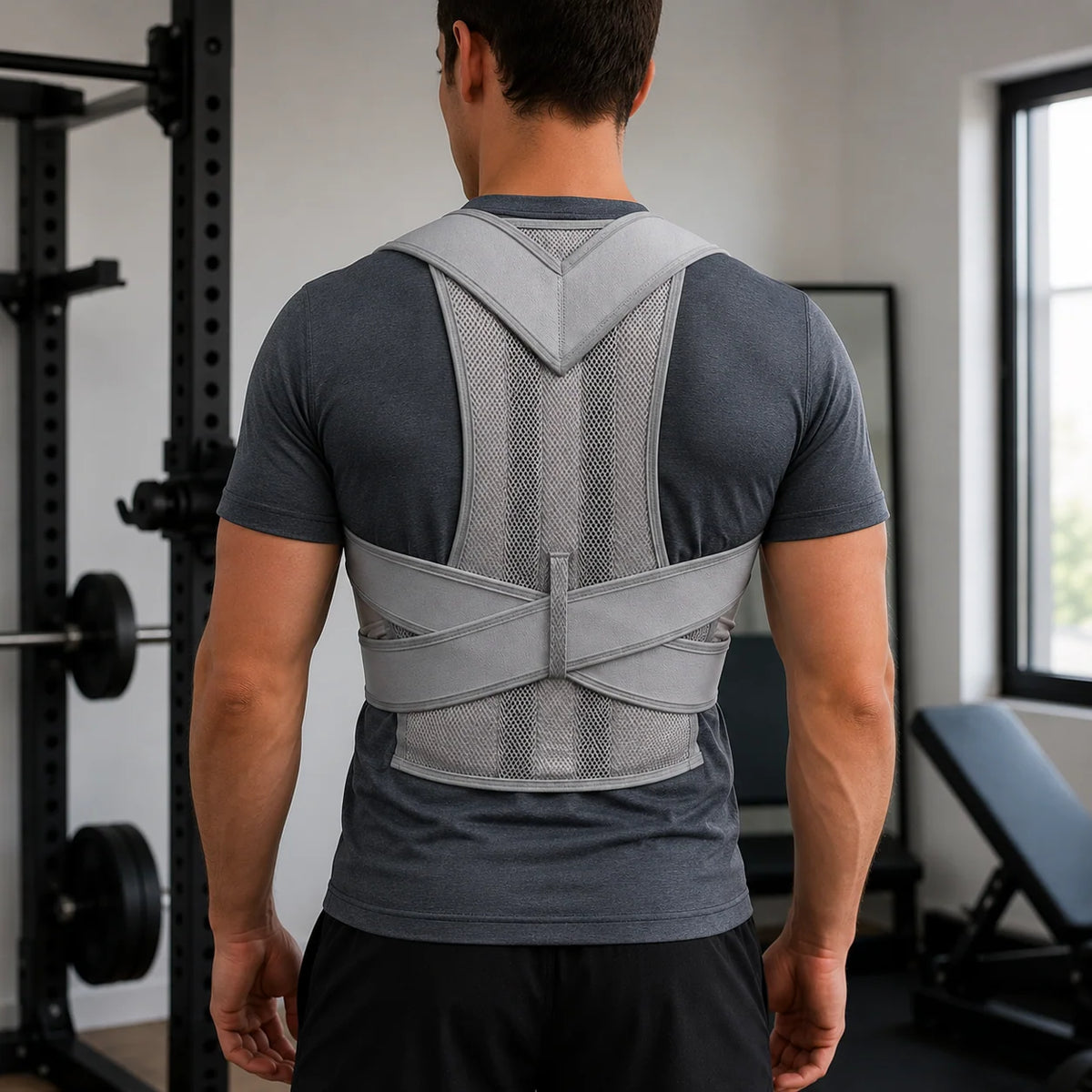 Posture Corrector Brace Adjustable Breathable Mesh 3-Zone Support