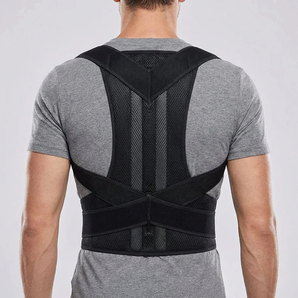 Posture Corrector Brace Adjustable Breathable Mesh 3-Zone Support