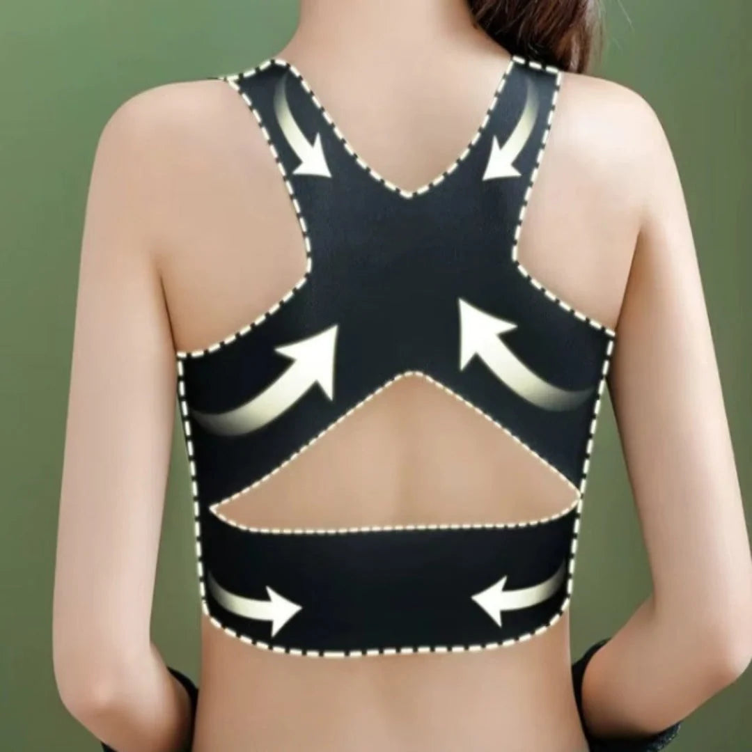 Posture Support Bra Adjustable Cross-Back Breathable Stretch Fit