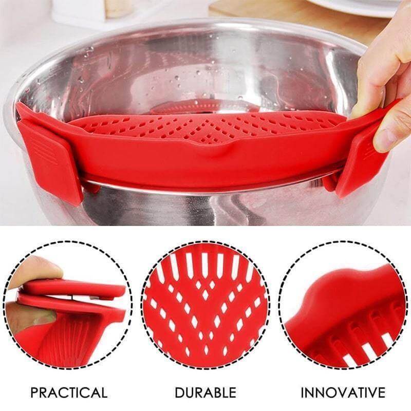 Pot Strainer Clip-On Silicone Fine Mesh