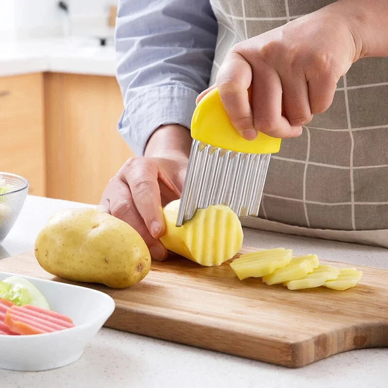 Potato Slicer Stainless Steel Wavy Cut