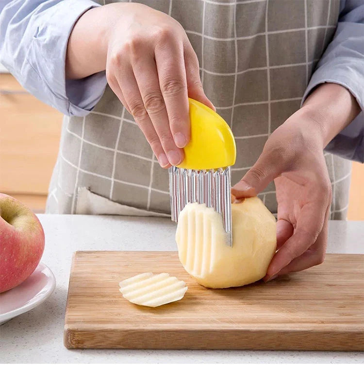 Potato Slicer Stainless Steel Wavy Cut