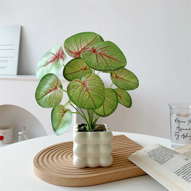 Potted Artificial Plant Realistic Leaf Design No Maintenance