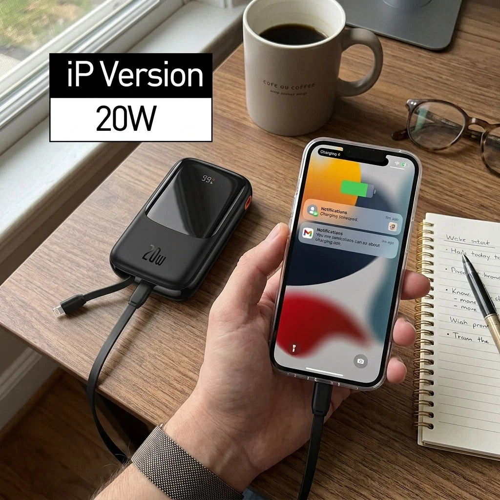 Power Bank 20W Fast Charging Compact Foldable Design