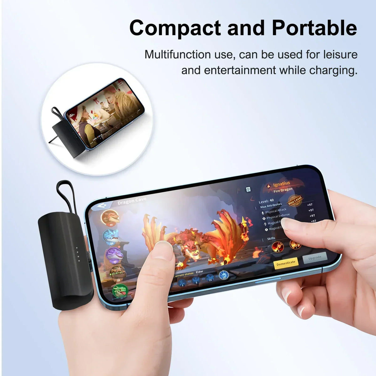 Power Bank 4500mAh Wireless Charging Built-In Stand