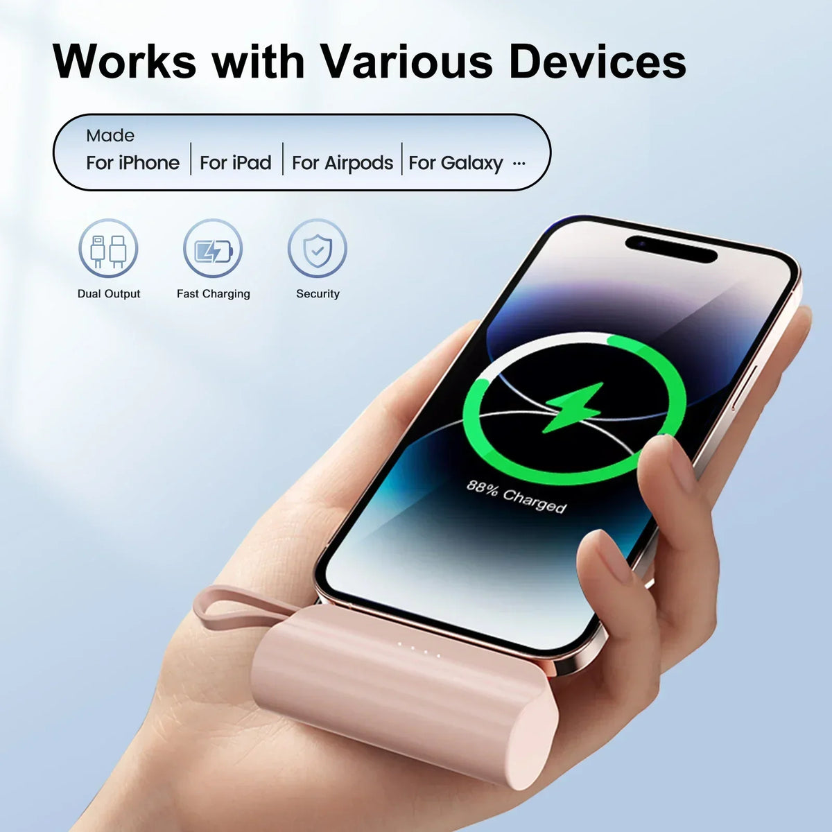 Power Bank 4500mAh Wireless Charging Built-In Stand