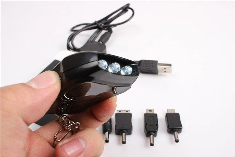 Power Bank Solar-Powered Keychain With LED Flashlight