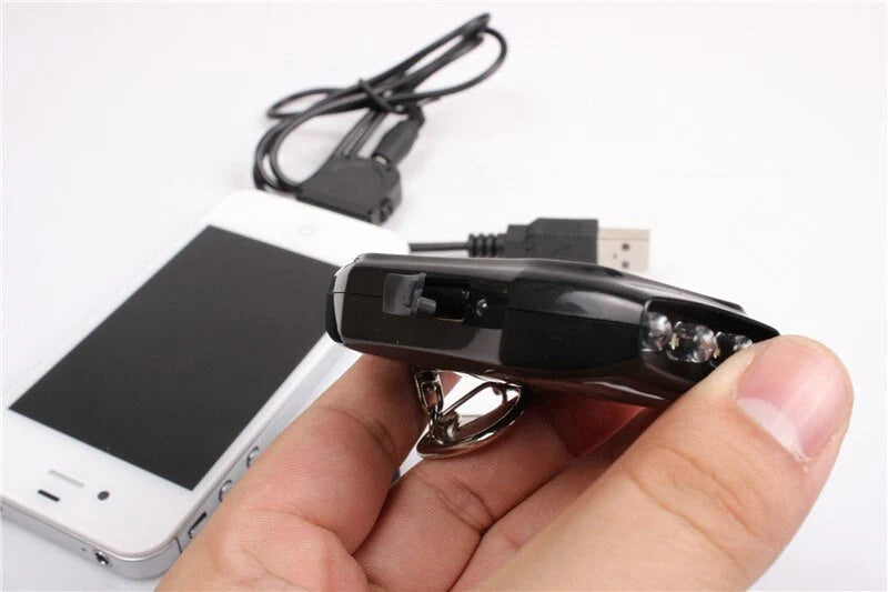 Power Bank Solar-Powered Keychain With LED Flashlight