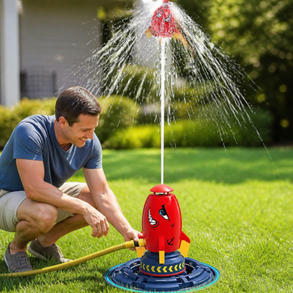Powerful 9 Ft 10 In Water-Jet Fountain (Hose Attachment)