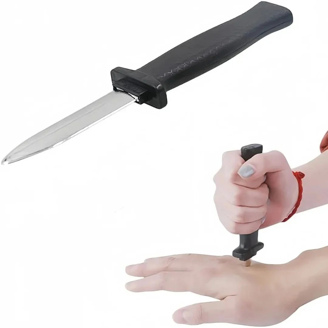 Prank Knife Prop Retractable Blade Lightweight Plastic Battery-Free