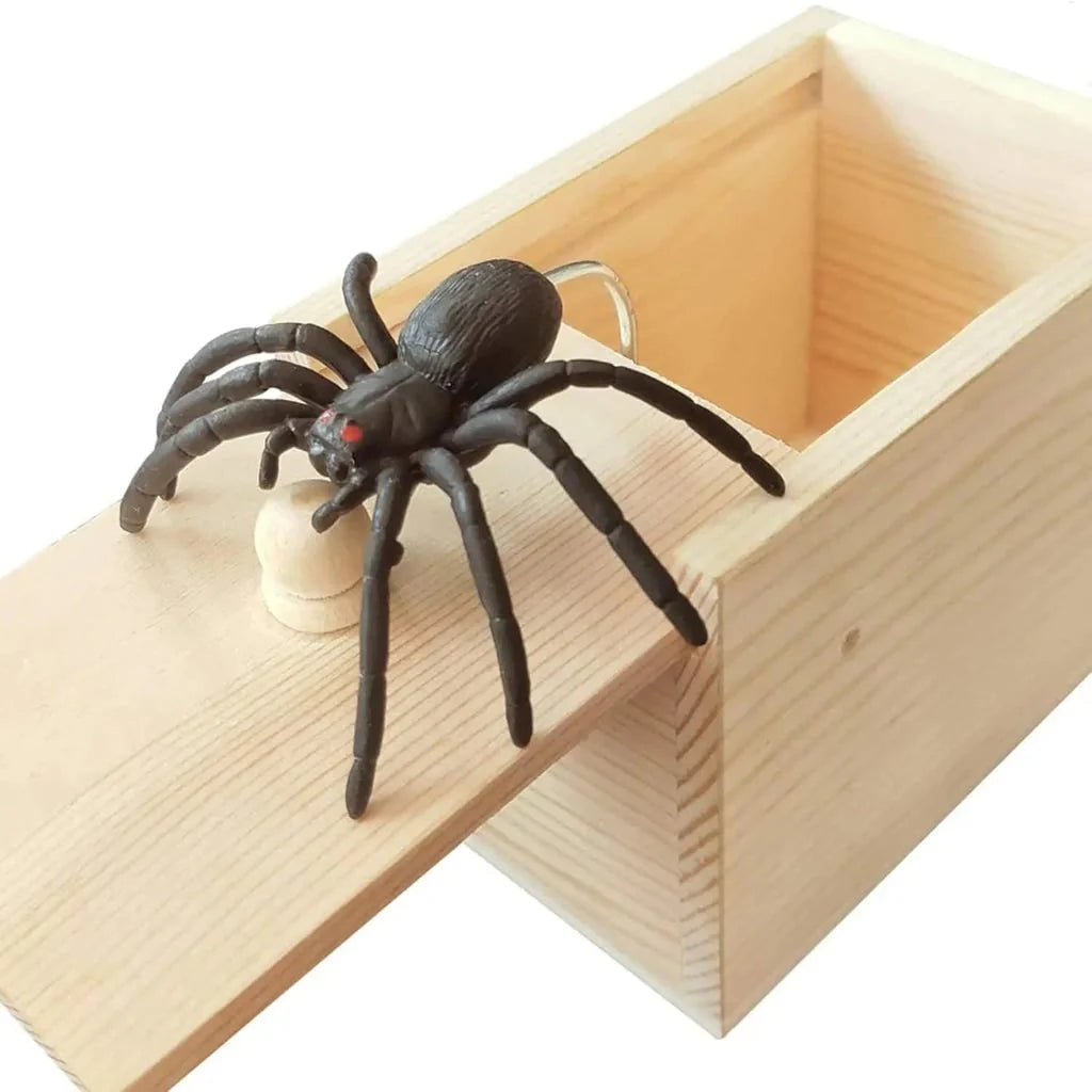 Prank Spider Box Spring-Loaded Reusable No Batteries