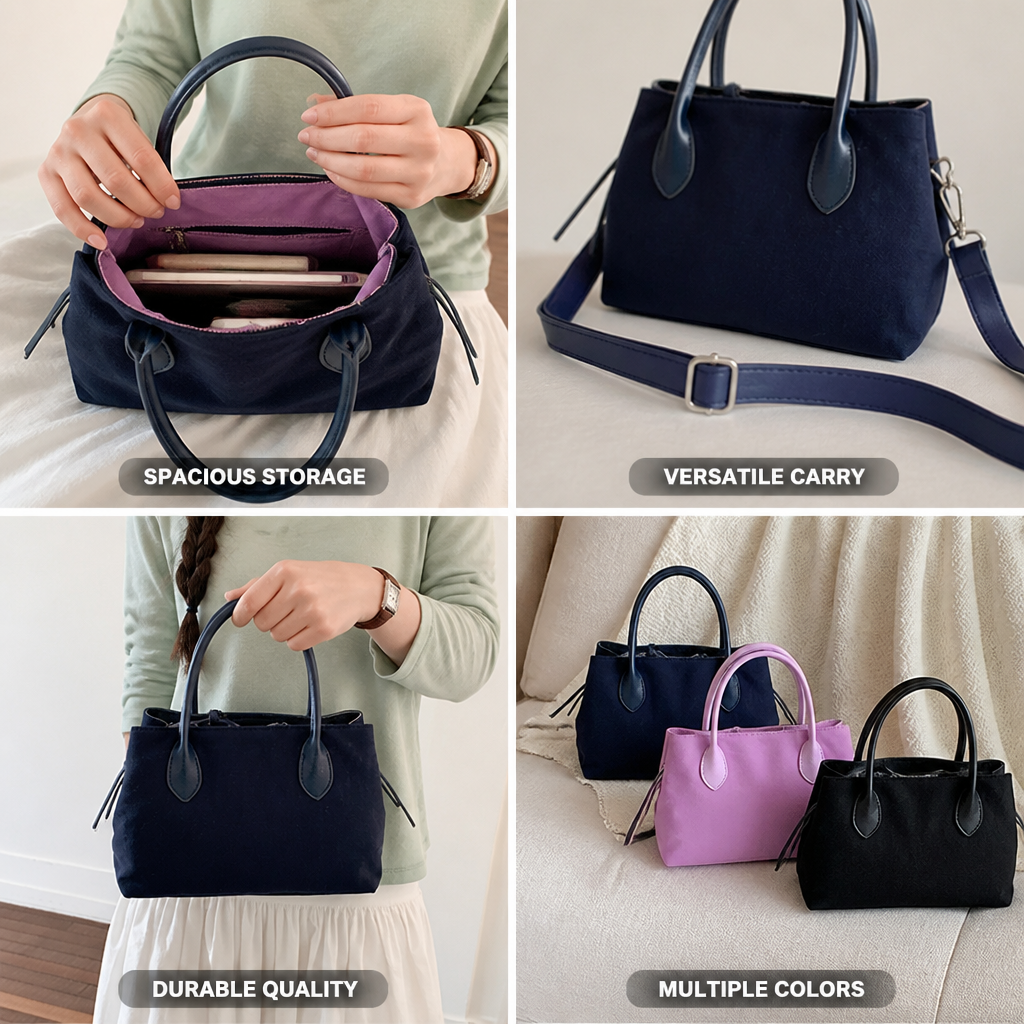 Premium Structured Satchel (Top-Handle & Adjustable Strap)