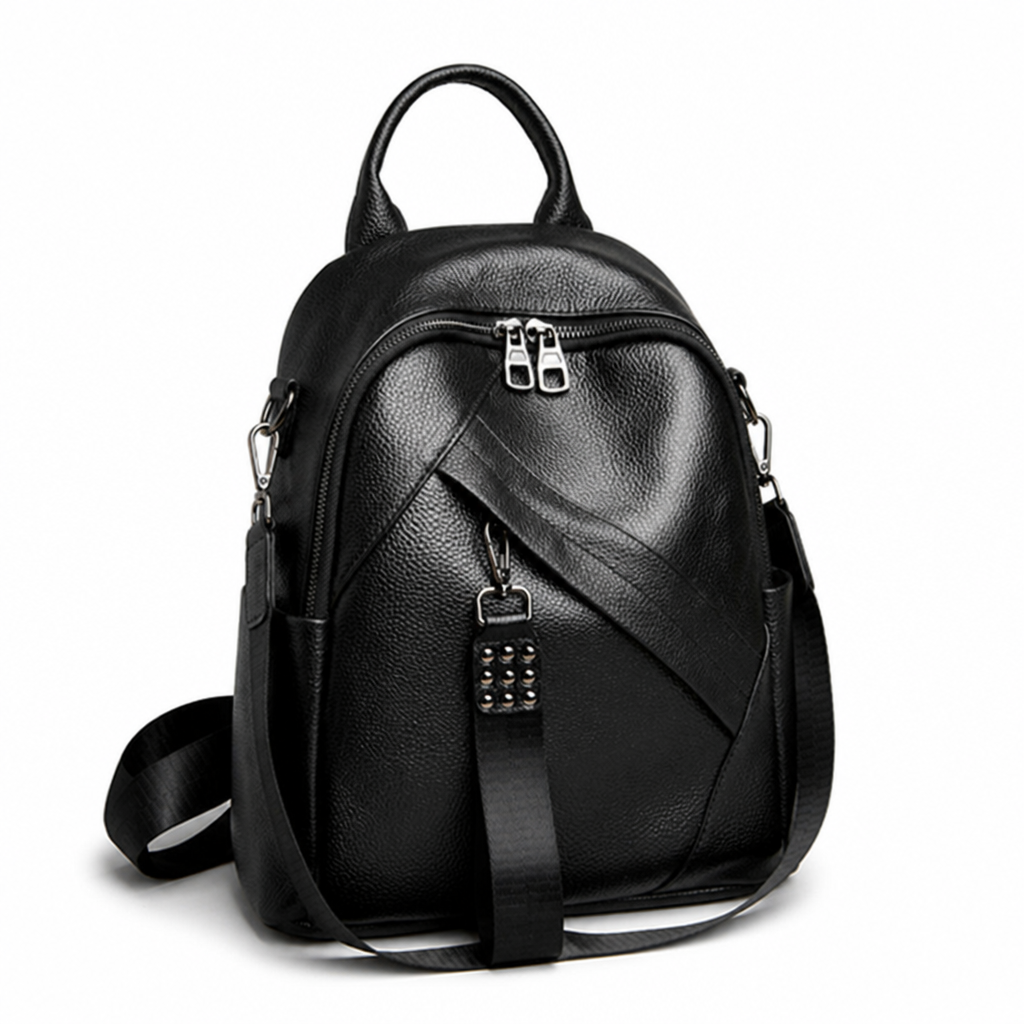 Premium Textured Leather Backpack (Laptop-Friendly)