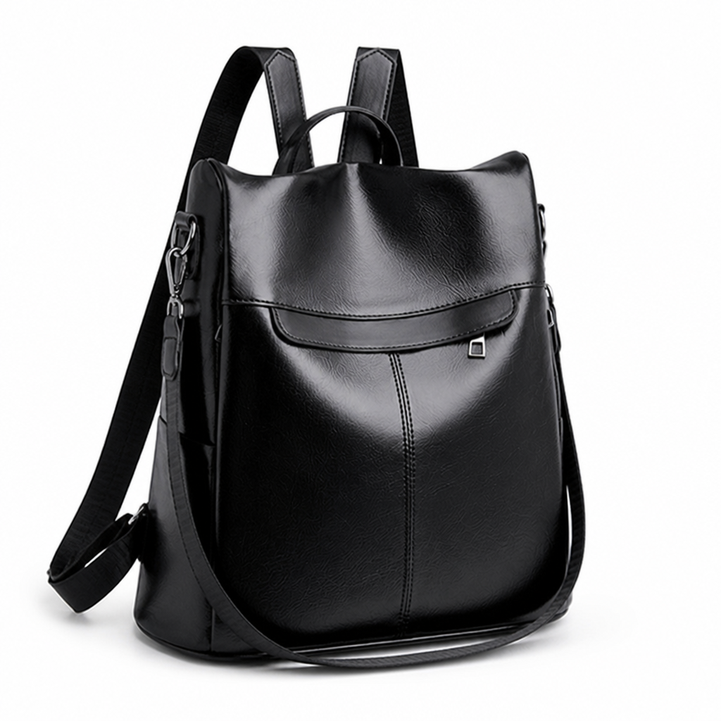 Premium Textured Leather Backpack (Multiple Pockets)