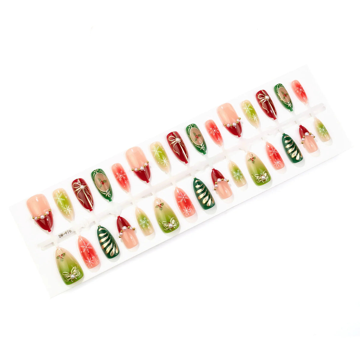 Press-On Nail Art Set Lavender Holiday Designs Reusable