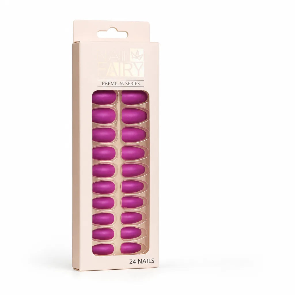 Press-On Nail Kit Reusable Jelly Gel Set of 24
