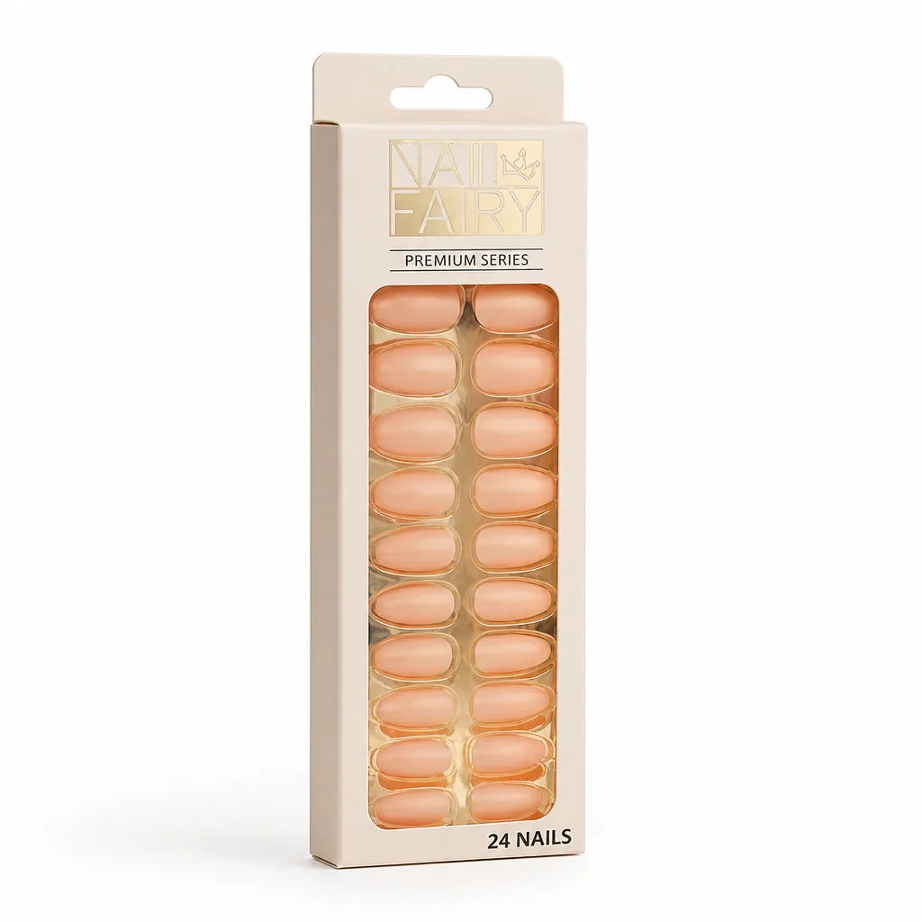 Press-On Nail Kit Reusable Jelly Gel Set of 24