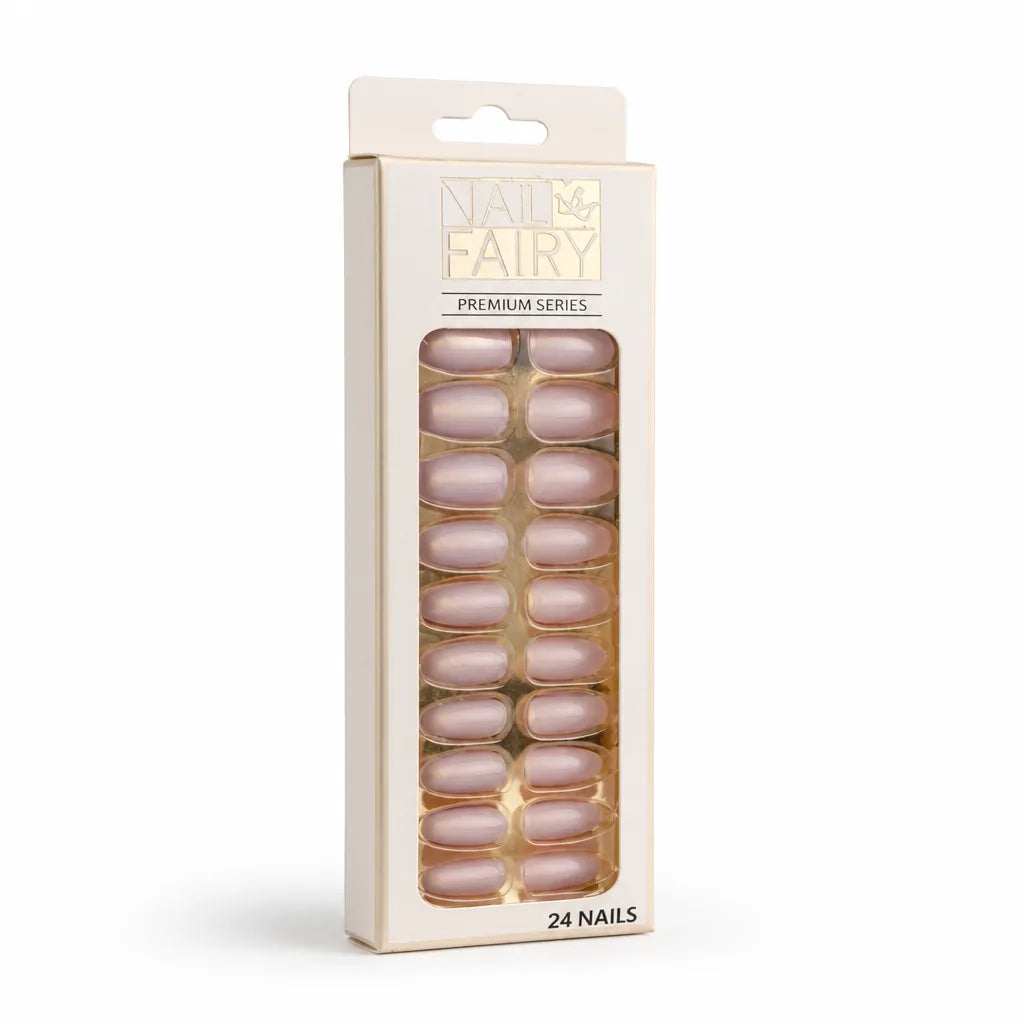 Press-On Nail Kit Reusable Jelly Gel Set of 24