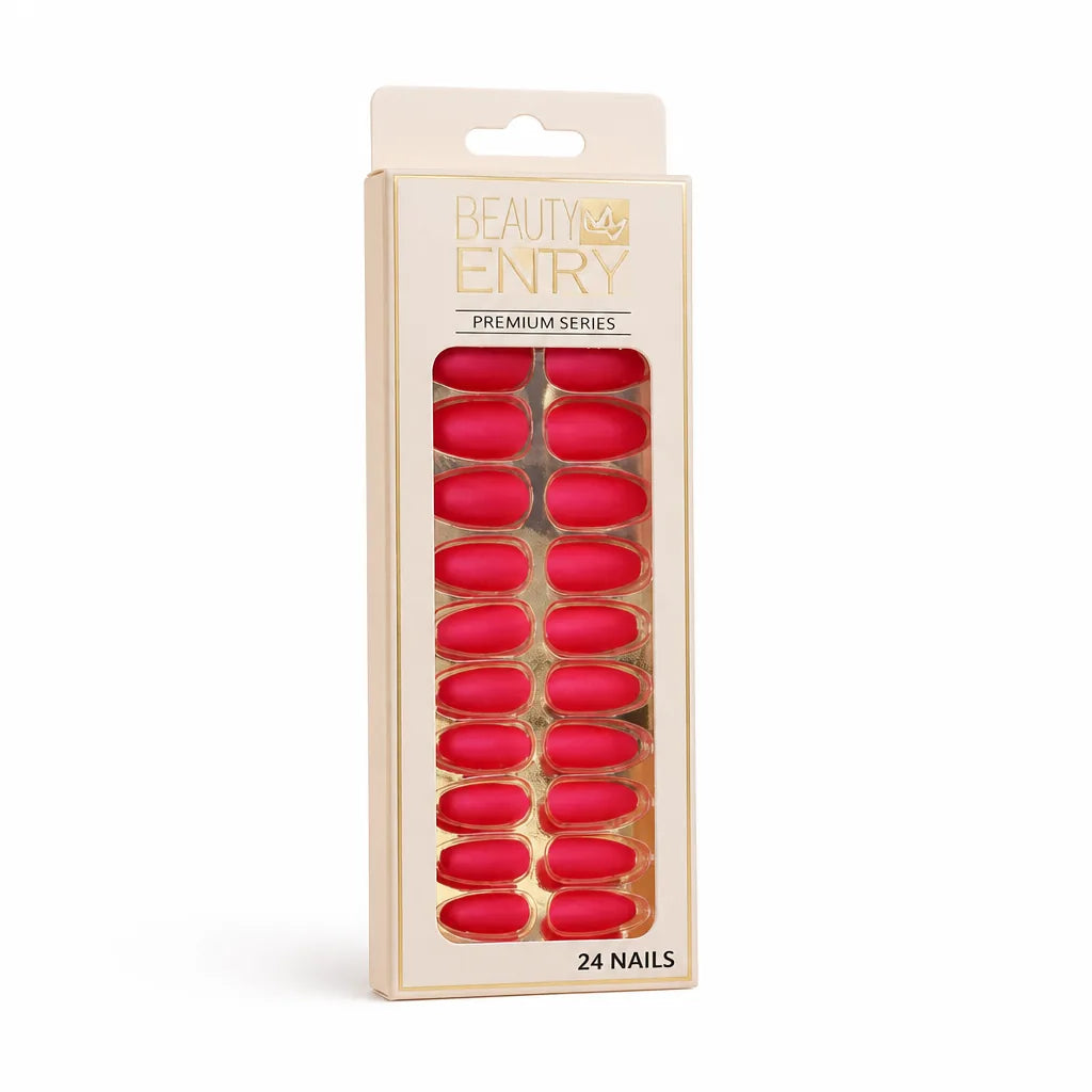 Press-On Nail Kit Reusable Jelly Gel Set of 24