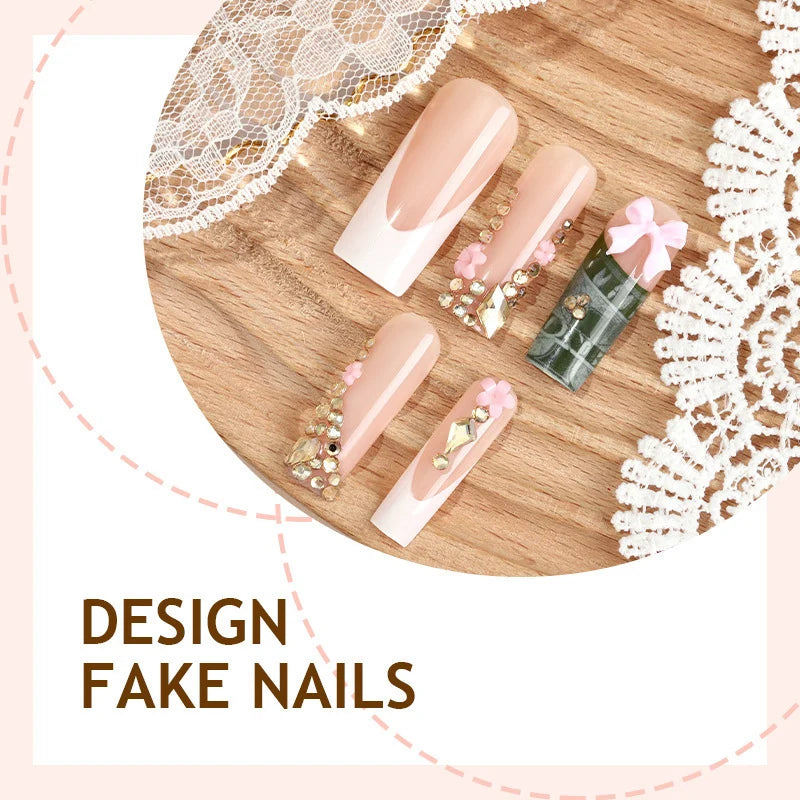 Press-On Nail Set Luxurious Embellishments & Long-Lasting Wear