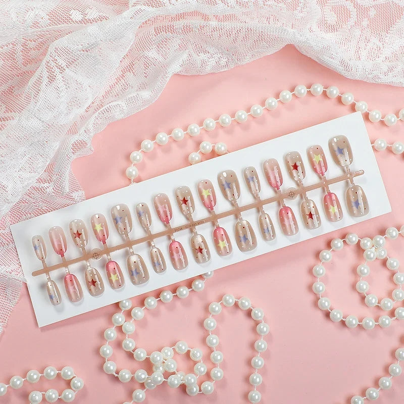 Press-On Nail Set Peel & Stick Long-Lasting