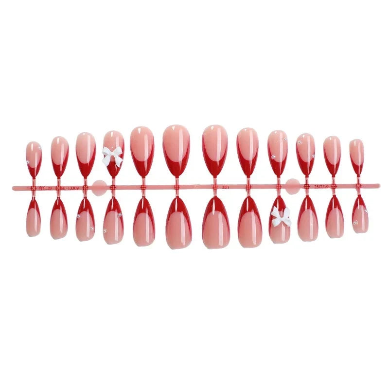 Press-On Nail Set Pre-Decorated Reusable Easy Application