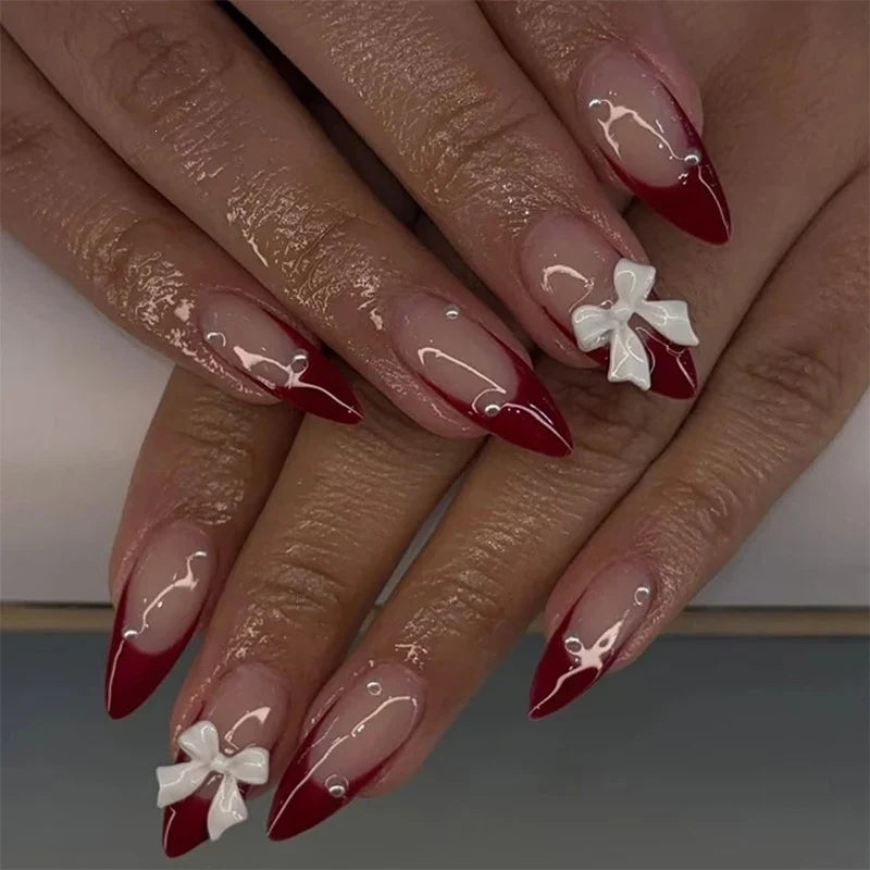 Press-On Nail Set Pre-Decorated Reusable Easy Application