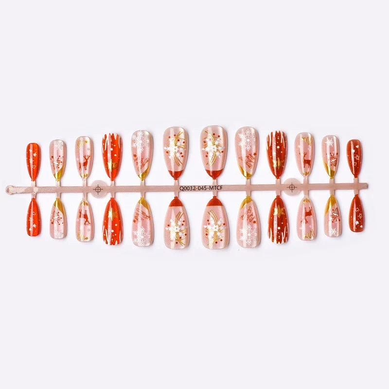 Press-On Nail Set Winter Motifs Self-Adhesive