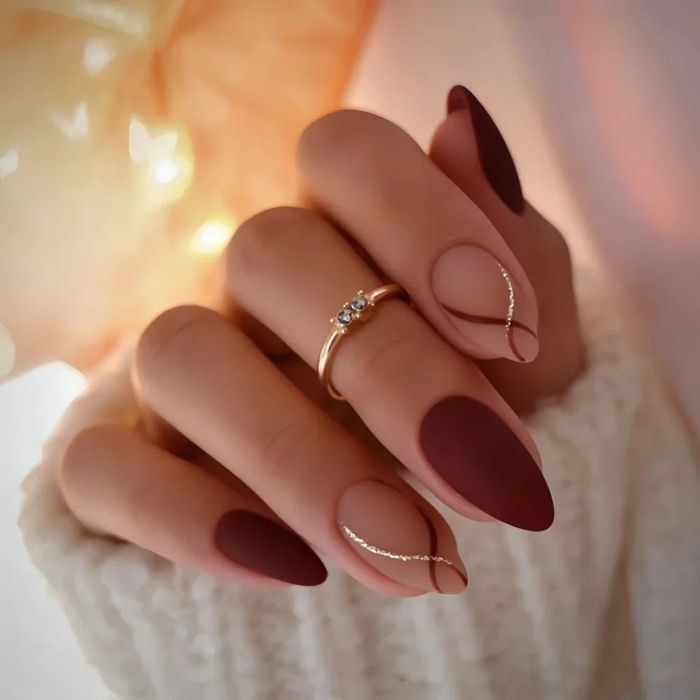 Press-On Nails Festive Designs Gel Polish & Buffing Strips