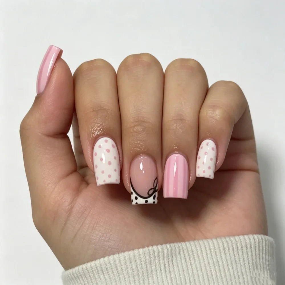 Press-On Nails Festive Designs Gel Polish & Buffing Strips