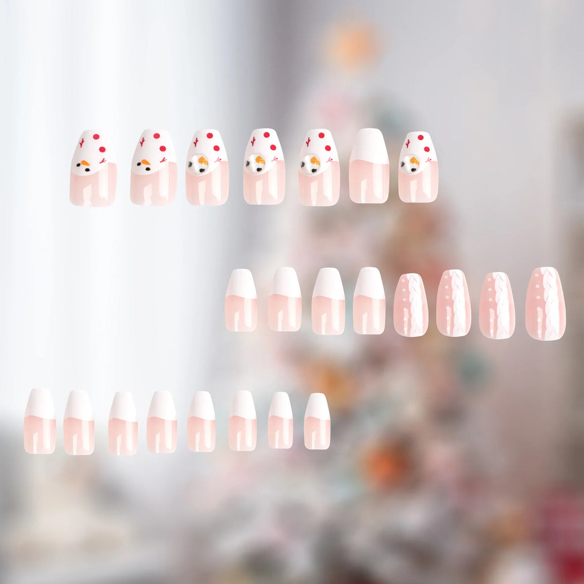 Press-On Nails Festive Winter Self-Adhesive