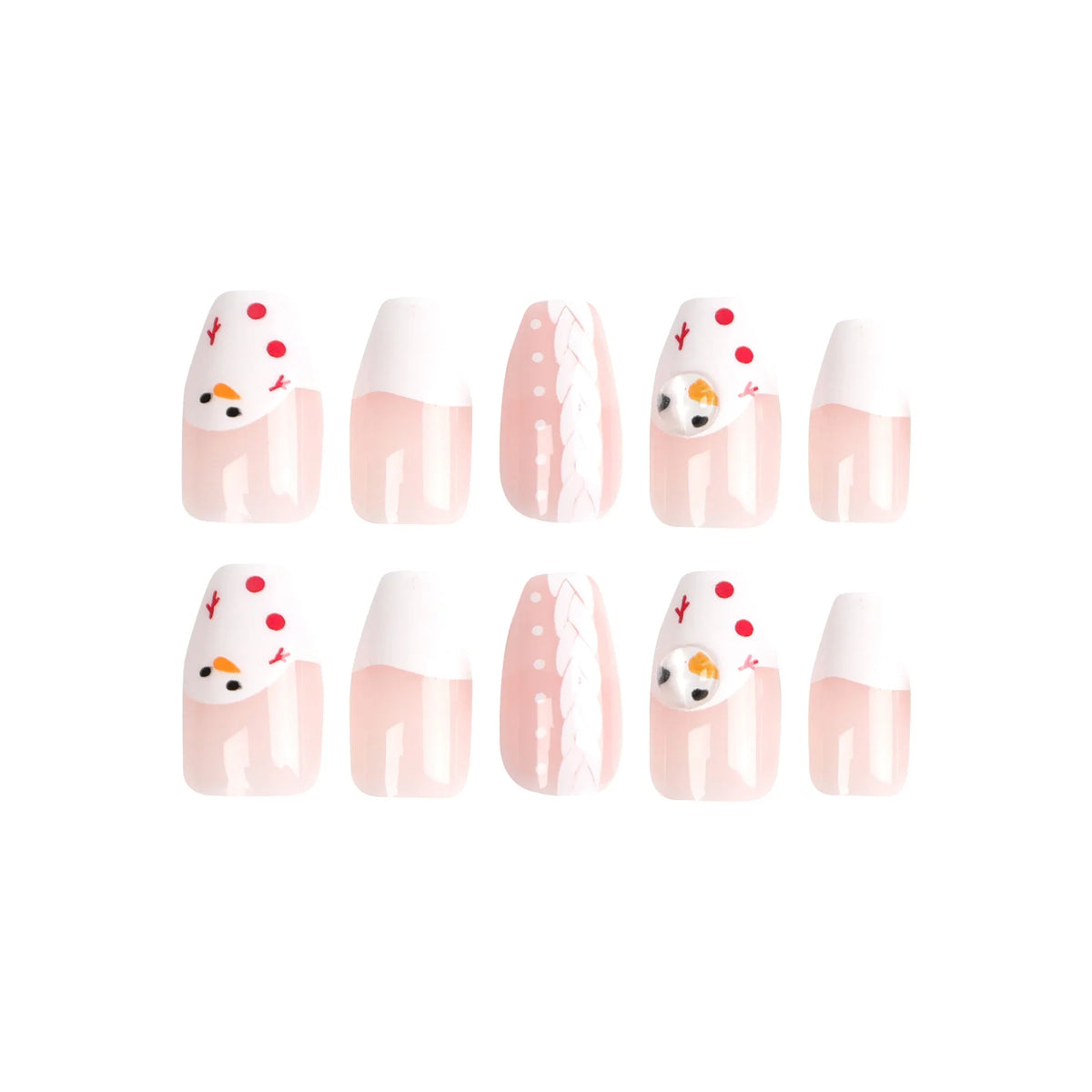Press-On Nails Festive Winter Self-Adhesive