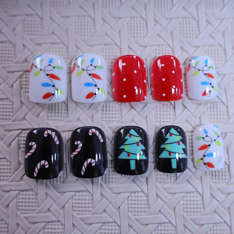 Press-On Nails Holiday Designs High-Shine Versatile Fit