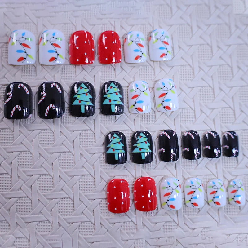 Press-On Nails Holiday Designs High-Shine Versatile Fit