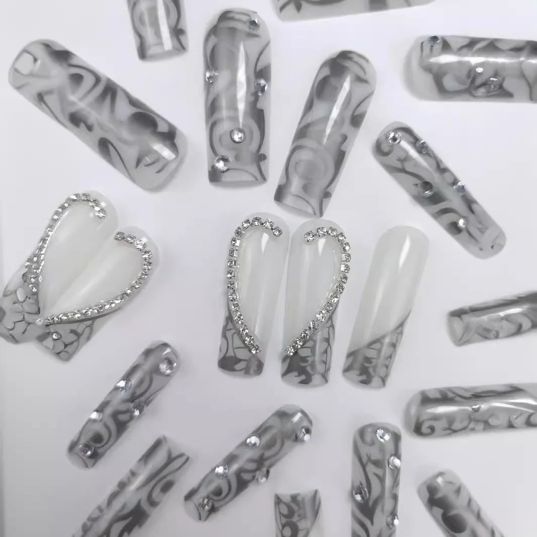 Press-On Nails Holiday Designs Peel-And-Press Reusable