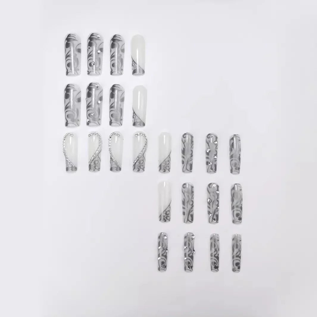 Press-On Nails Holiday Designs Peel-And-Press Reusable