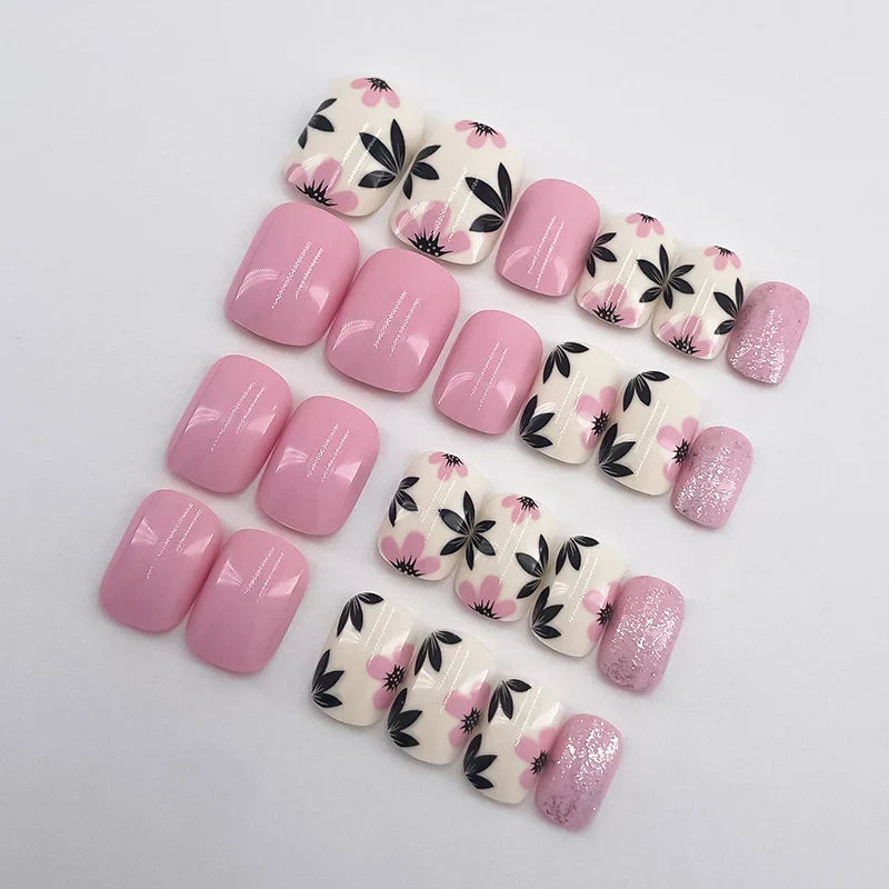 Press-On Nails Peel-And-Press Festive Designs Chip-Resistant