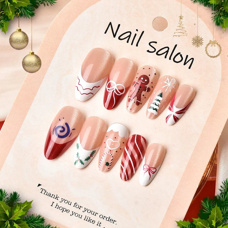 Press-On Nails Peel-And-Stick Festive Designs Comfort Fit